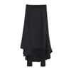 Winter Skirt Leggings Irregular Fake Two-Piece Design Velvet Lined Women Culottes High-waisted Stretchy Culottes