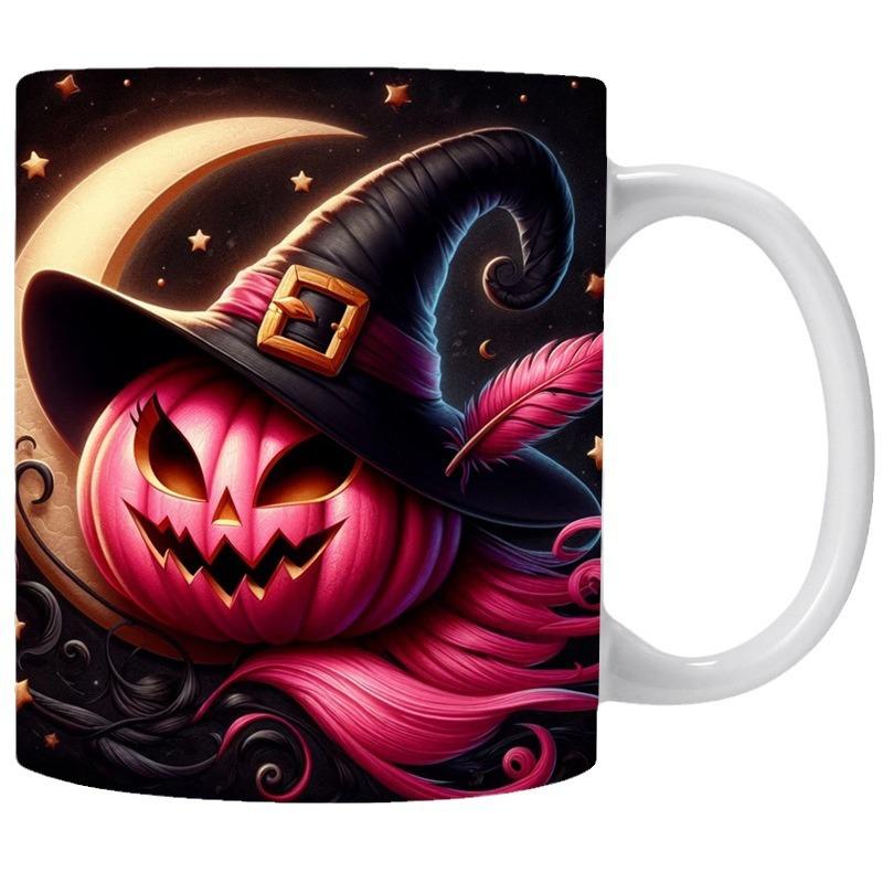 3D Кошка Жуткий Хэллоуин Керамическая Кружка для Кофе Стакан для Воды Хэллоуин Кошка Тыква