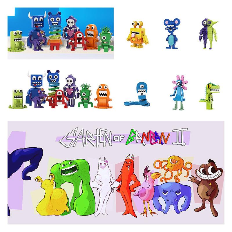 Garten Banban Of Assembled Building Blocks Kids Puzzle Toys Collection Display