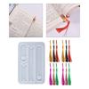 Bookmark Resin Mold,Bookmark Mold Kit with 12pcs Bookmark Tassels Bulk Silicone Bookmark Mold for Epoxy Resin Casting