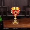 Vintage European Alloy Goblet Embossed Enamel Mini Liquor Wine Cup Multi Colors For Wedding Home Bar Table Decor Gift