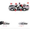 1/32 Santana Police Toy Car, Alloy Car, Mold and Toy Car, Miniature Car Model, Children's Toy Car