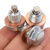 1/2/5set Magnetic Oil Drain Plug M12*1.25 Screw Gasket Set Car Engine Accessories for Most Infiniti Exus Nissan Scion Toyota