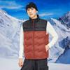 Large Size Down Vest Women's High-end White Duck Down Vest Men's Warm Couple Vest Stand Collar Autumn and Winter Class Uniform Print