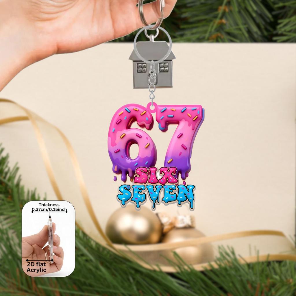 2D flat acrylic keychain - multiple colors available, perfect for backpack decoration and car key pendant