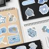 50/100PCS Cartoon Blue & Pink Aesthetic Creative Stickers Waterproof Decorative Stationery Phone Scrapbook Stickers