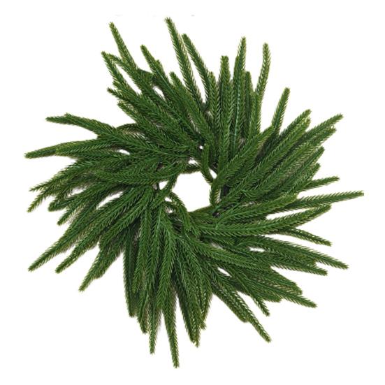 Artificial Pineneedle Wreath Candle Ring Christmas Candle Holder Garland Wedding Party Festival