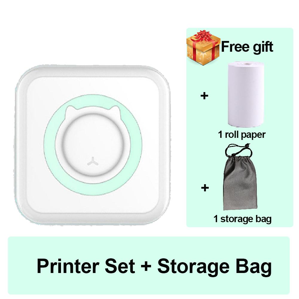 Mini Portable Thermal Printer Bluetooth Compatible iPhone Android, 58mm Paper Instant Pocket Printer for Pos, Labels Receipts