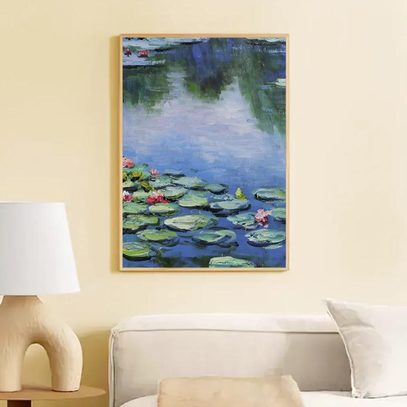 Famous Claude Monet DIY Sticky Poster Vintage Room Bar Cafe Decor Home Decor