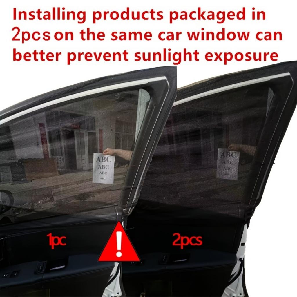 2pcs/4pcs Sunscreen Ventilation Car Windows Mosquito Nets Car Screens Mosquito Screens Sun Blinds Sunshades/cloth UV Heat Protection Cool Cooling
