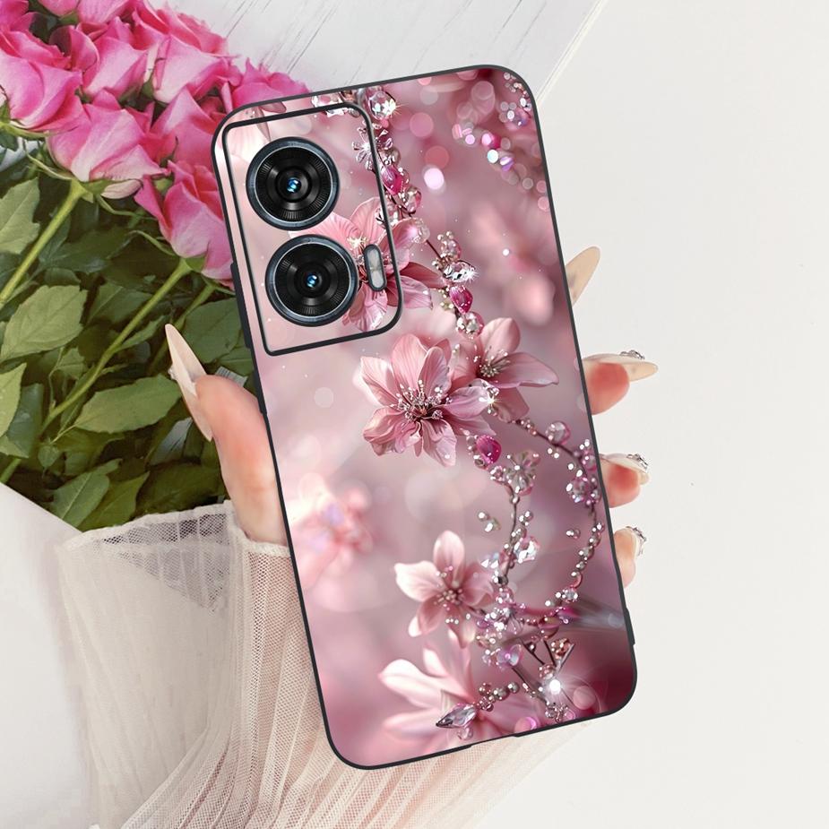 For Motorola Edge 50 Fusion Case XT2429-1 Stylish Butterfly Painted Cover Soft TPU Phone Case For Motorola G96 G 96 MotoG96 Bags