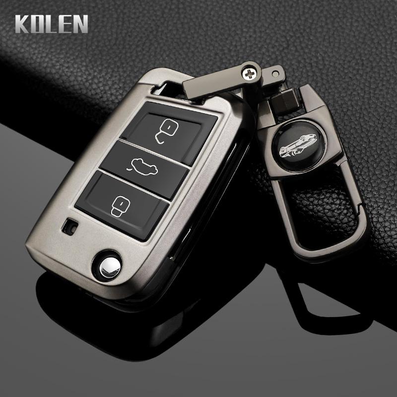 3 4 Buttons TPU Car Flip Key Case Cover Fob for VW Volkswagen Golf 7 Tiguan MK2 for SEAT Ateca Leon FR 2 Ibiza for Skoda Octavia