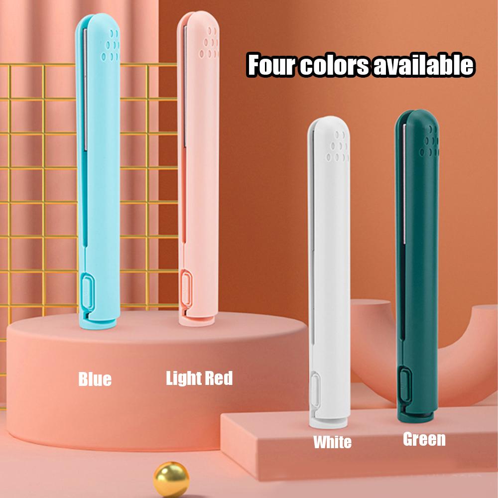 Portable Small Curling Iron 2-In-1 Dual Purpose Hair Straightener USB Plug Curler for Home Dorm