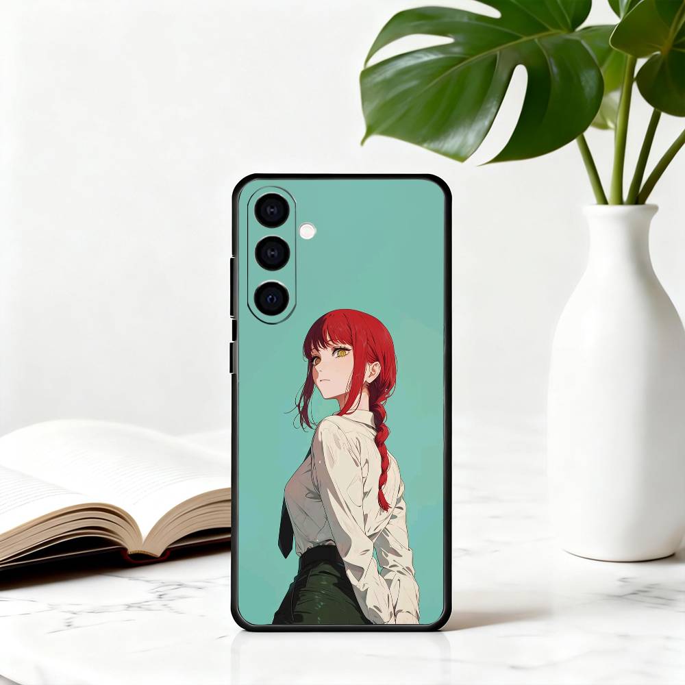 C-Chain-saw Man M-Makima-CMM Phone Case For Samsung Galaxy A73,A72,A71,A70,A53,A52,A51,Others Soft Black Cover