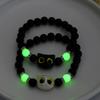 Nuovo Design Gatto Occhi Grandi Cartone Animato Collana Luminosa per Donne Tendenza Ciondolo Gatto Nero Collana Gioielli Amicizia Regali