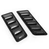 2pcs Universal Hood Vents Louver Air Cooling Spoiler For Mustang Flow Intake Hood Self-Adhesive Louver Cooling Panel Black