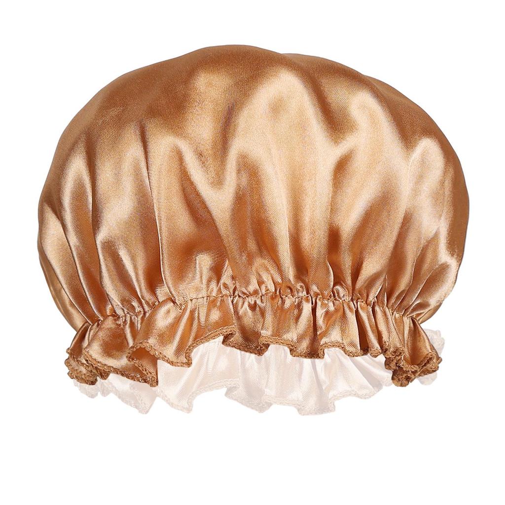 Satin Sovmössa för Kvinnor - Enkel Huvudbonad för Hemma, Bad, Efter Förlossning eller Cellgiftsbehandling
