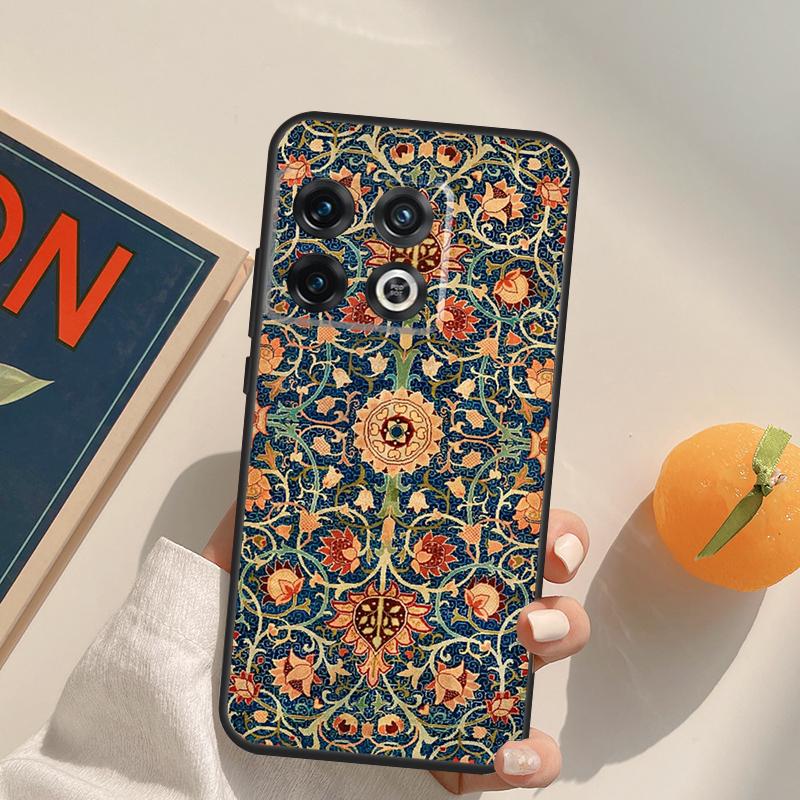 Persian Carpet Floral Pattern Case For OnePlus 13R 12R 10R 13T 10T 11 12 13 15 OnePlus Nord 5 CE 2 3 4 Lite N20 N30 Cover