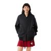 Li Ning Sports Lifestyle Series Casual American Vintage Minimalist Trendy Solid Color Baseball Collar Spliced Jacket Unisex Jacket Black AJDV081-4