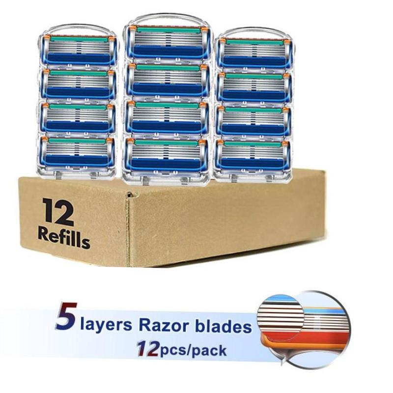 

Новые 12 шт. бритвенные лезвия для мужчин, фирменные ручные безопасные бритвенные лезвия