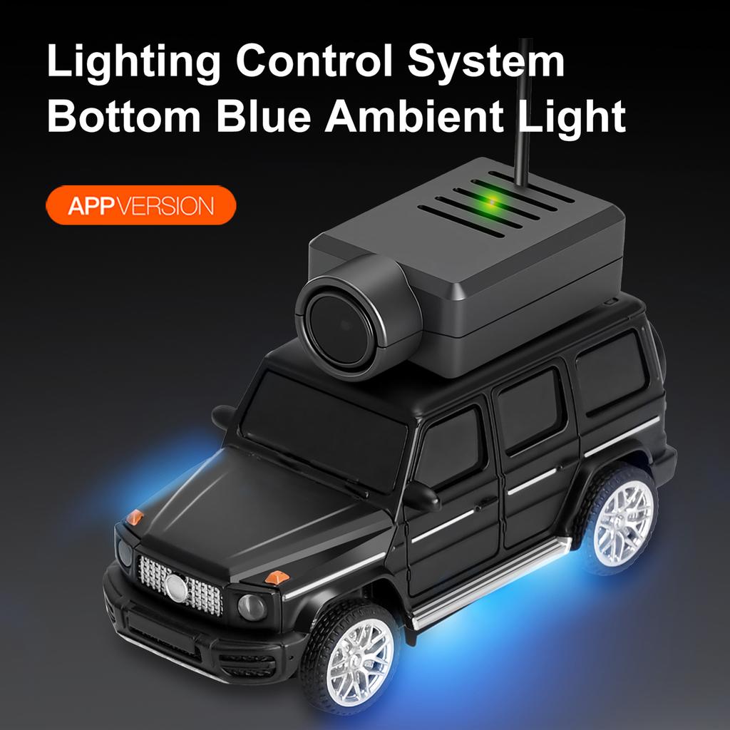 1:64 Mini RC Car, 2.4G FPV Remote Control Toy Car with 720P HD Camera, Gyro, LED Light, APP Controlled Vehicle for Kids