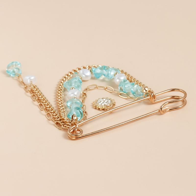 Zircon Pearls Sunflower Beooch Handcrafted Alloy Statement Lapel Pin Versatile Jewelry For Casual Or Formal Outfits