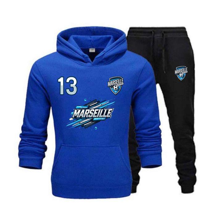 Jogging Survêtement Foot Enfant Bleu Royal – Ensemble Sport Marseille - - Bleu royal