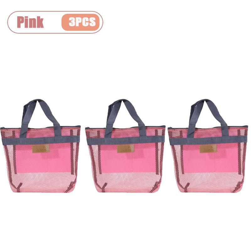 Travel Beach Bag Tote Bag with Mesh Pockets Outdoor Swimmer Toiletry Bag Organizer Packing Cube Carry on Bag for Vacation