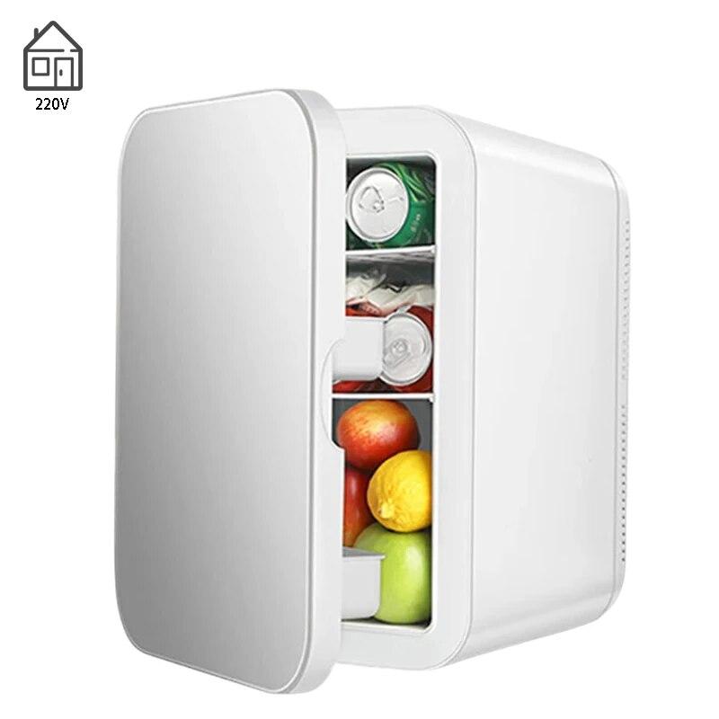 

Портативный мини-холодильник для красоты, ухода за кожей, косметические холодильники двойного назначения, компрессорный охладитель, подогреватель, небольшой холодильник для автомобиля и дома EU