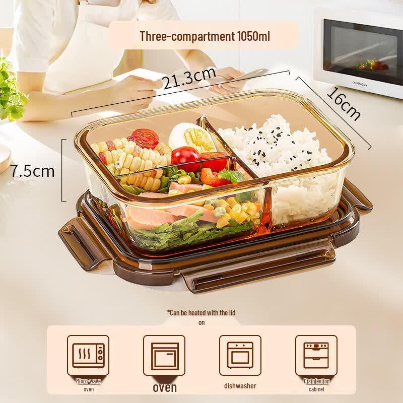 Qiwei Glass Microwave Lunch Box