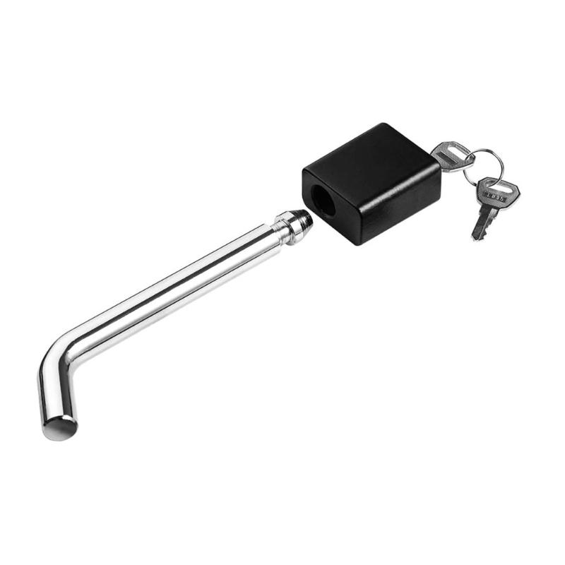 Trailer Hitch Security Lock With 360 Degree Rotation For 2 Inch And 2.5 Inch Receivers Flexible And Secure Attachment