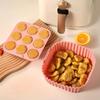 2Pcs Non-Stick Baking Trays With Cupcake Molds For Healthy Cooking Kitchen Tools Square Silicone Air Fryer Liners & Muffin Pan