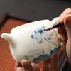 Hand-Painted Lotus Ceramic Teapot
