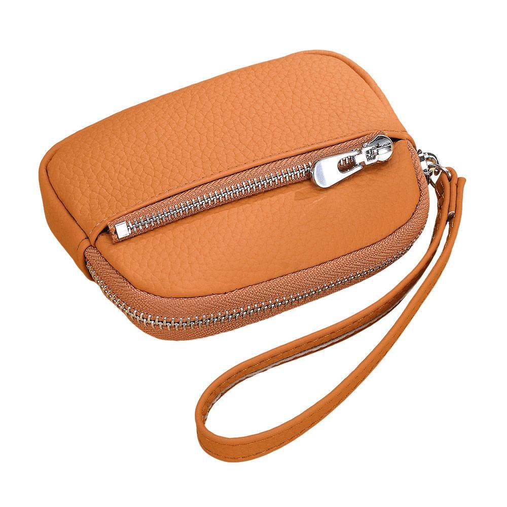 PU Leather Women Wallet Multi Functional Solid Color Coin Purse Litchi Pattern Korean Style Mini Purse Daily Use