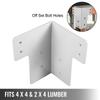 Workbench Corner Brackets 8 PCs Shop Table Bracket Kit 48 LBS Shop Table Corner Brackets 4 mm Right Angle White Color Galvanized Steel Elevated