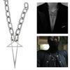 Rock Twist Silver Color Chunky Thick Lock Choker Chain Necklaces Party Jewelry