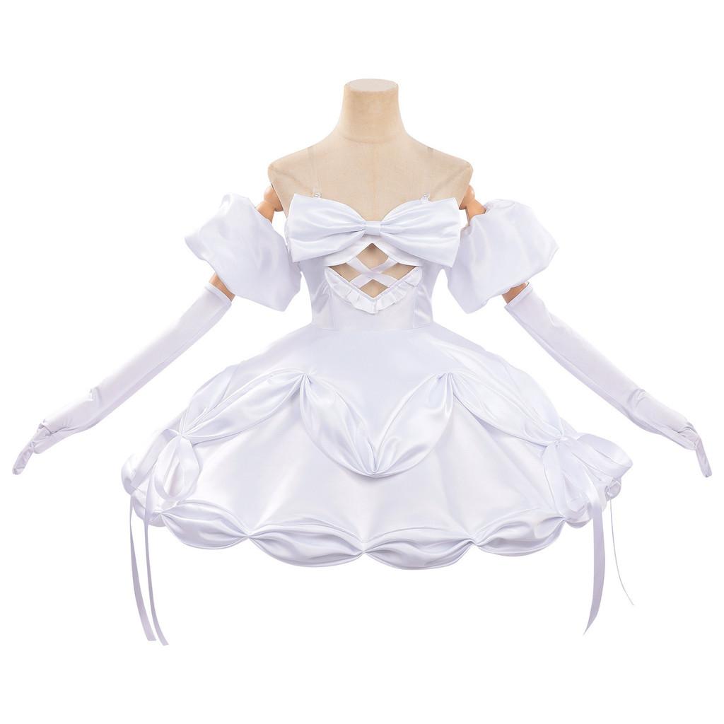 Alien Stage Cosplay Costume With Sleeveless White Puff Dress For Anime Fans