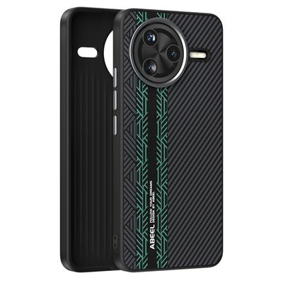ABEEL Etui na Xiaomi Poco F7 Pro 5G/Redmi K80 5G PC+TPU+Stop Aluminium+Skóra PU Pokrowiec na Telefon Kompatybilny z MagSafe