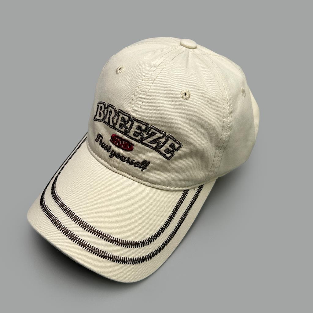 Korean Letters Embroidery Striped Baseball Hats New Men Women Sunshade Personal Versatile Casual Fashion Simple Ins Peaked Caps
