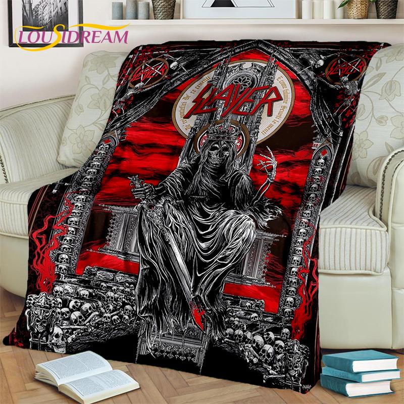 Rock Heavy Metal Slayer Band Blanket,Soft Throw Blanket for Home Bedroom Bed Sofa Picnic Travel Office Rest Cover Blanket Kids