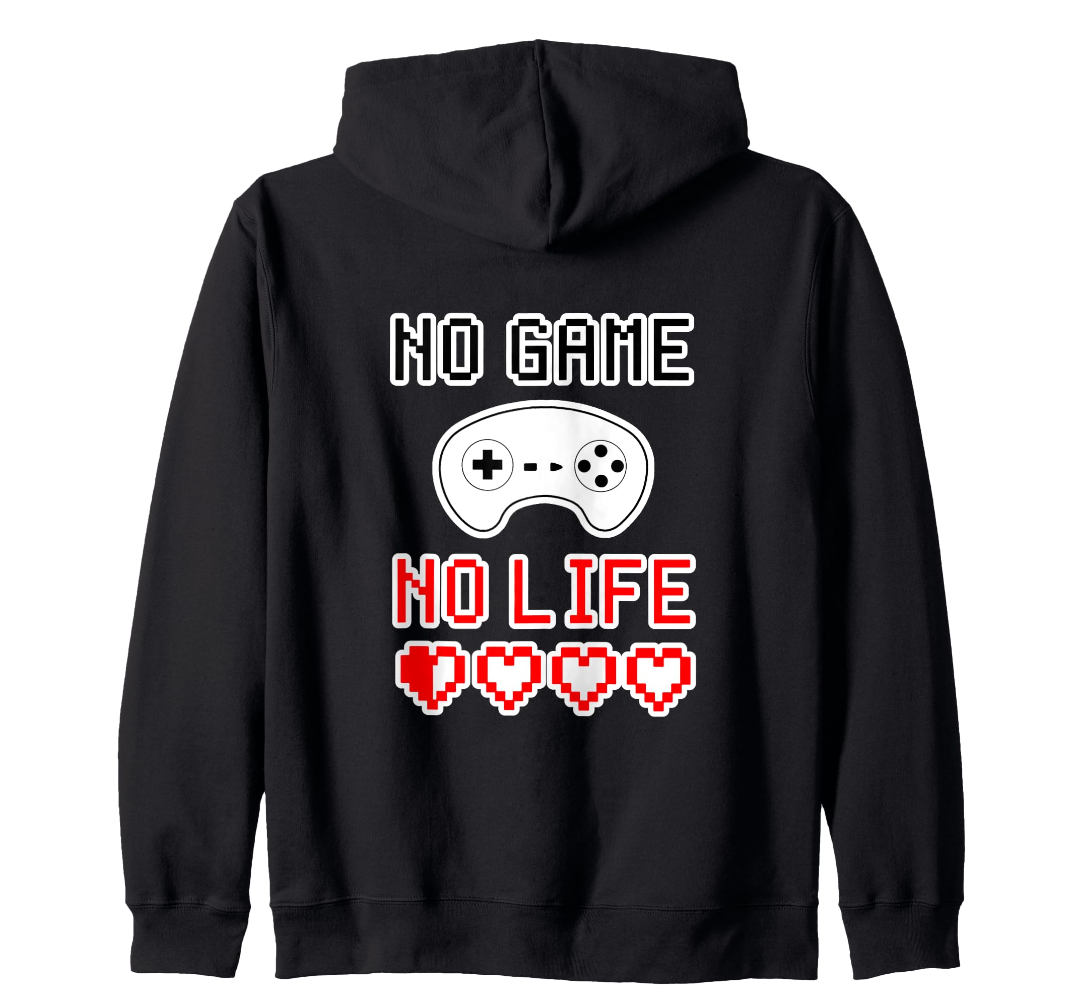 NO GAME NO LIFE No Game No Life Dot Retro Letters Otaku Gamer Funny Sayings Zip Hoodie 7729₽