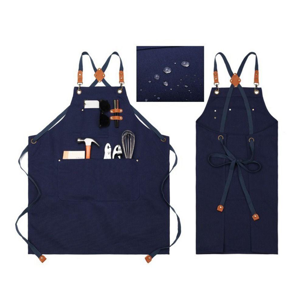 Lightweight Kitchen Apron Oil-proof Chef Apron Practical Canvas Apron  Grill Restaurant