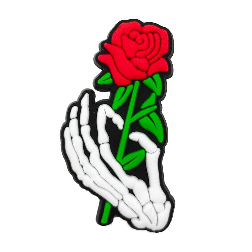 Black & White Halloween Punk Metal Rock Croc Shoe Charms