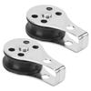 2pcs Marine Boat Pulley Blocks 316 Stainless Steel Pulley with Nylon Sheave for Kayak