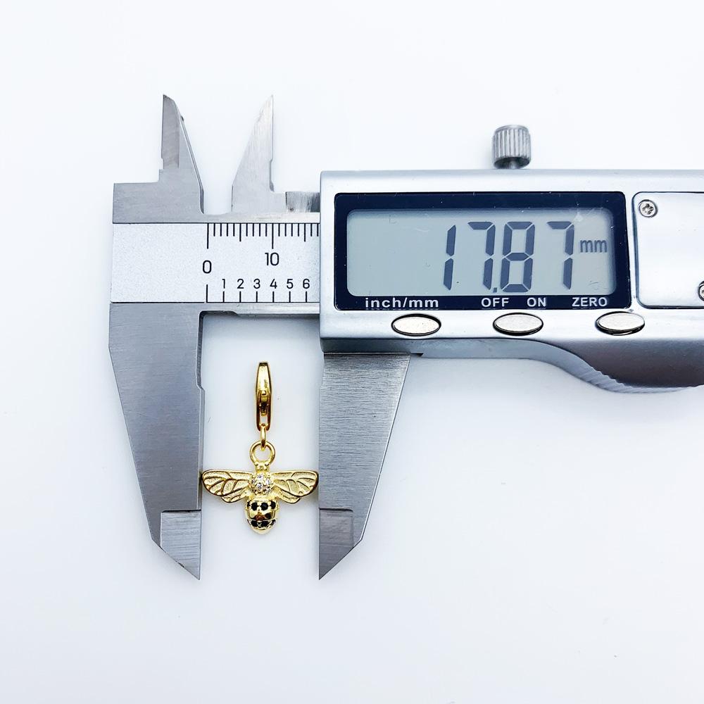 Copper Lovely Gold Color Bee Animal Pendants Charm For Women Men Fine Jewelry