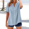Women's Fashion Loose Casual Summer V-neck Short Sleeve T-shirt