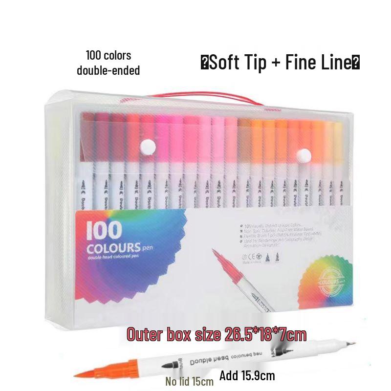 Sada oboustranných akvarelových štětců a finelinerů (12-120 barev) pro Umění a Obrysy