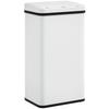 50L Sensor Bin with Soft-Close Lid, Stainless Steel Automatic Touchless Motion Sensor Kitchen Bin, White