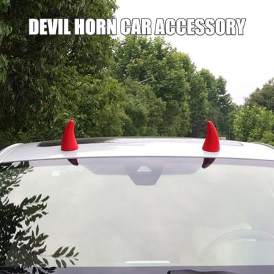 1 Par de Pegatina de Cuernos de Diablo para Coche Decoración de Techo Automotriz 3D Delantera Trasera