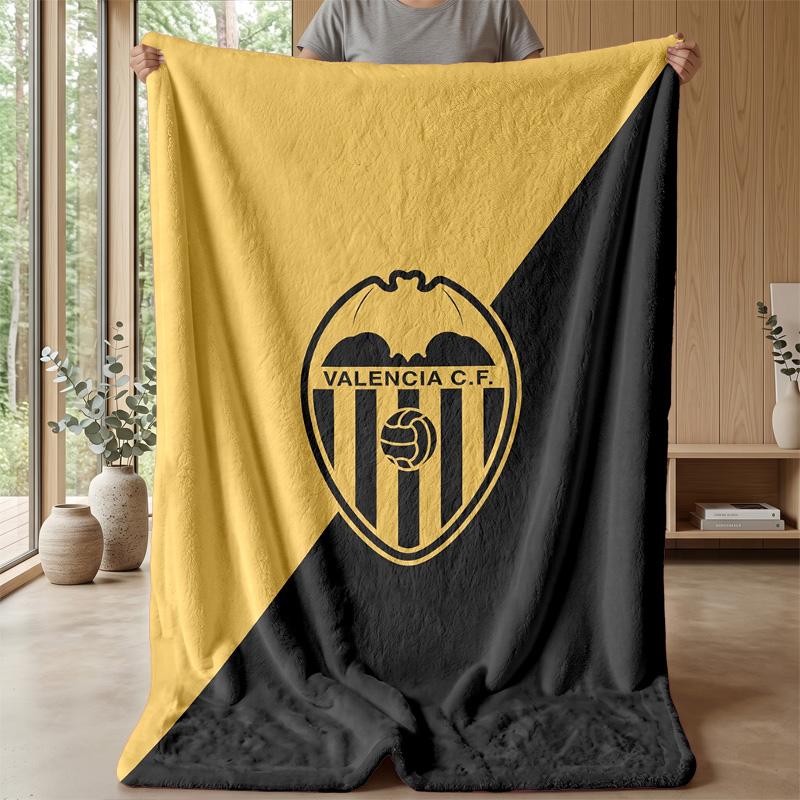 Valencia FC Soft Flannel Fleece Blanket Lightweight Cozy Warm Throw Blanket For Sofa Bed Home Decor